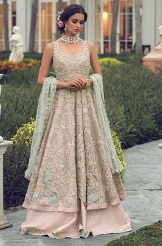 Designer Silver Long Gown Lehenga for Indian Bridal Wear Pakistani Wedding Guest Outfits, Wedding Guest Outfits Uk, Pakistani Wedding Guest, Wedding Guest Dresses Uk, Wedding Guest Outfits, Fancy Gowns, Pakistani Wedding Dress, Indian Bridal Wear, Formal Dresses For Weddings