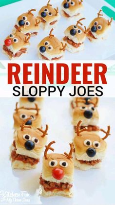 reindeer sloppy joes are the perfect appetizer for christmas and they're ready to eat