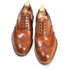 WINGTIP OXFORDS IN SHELL CORDOVAN (INCL. SHOE TREE) Cordovan Shoes, Shades Of Burgundy, Leather Company, Exclusive Shoes, Wingtip Oxford, Shoe Tree, Dress Shoes Womens, Leather Style, Goodyear Welt