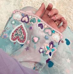 Pastel Embroidery, Desi Wedding Dresses, Bead Embroidery Patterns, Abaya Designs, Cute Embroidery, Boutique Dress Designs, Arab Fashion