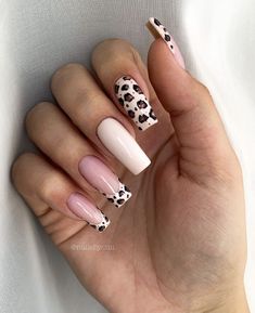 Pink Leopard Nails, Leopard Print Nail Art, Leopard Print Nail, Ballerina Acrylic Nails, Leopard Nail Designs, Print Nail Art, Tiger Nails, Cheetah Nail Designs, Cheetah Nails