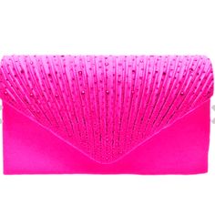 Color: Fuschia Size : 8.7" X 1.8" X 5" Strap Size : 46" L / Detachable One Inside Slip Pocket Magnetic Closure Pink Mobile Phone Evening Pouch Bag, Pink Envelope Clutch For Evening, Pink Envelope Clutch For Formal Occasions, Elegant Pink Evening Bag With Mobile Phone Holder, Elegant Pink Evening Bag With Mobile Phone Storage, Pink Evening Clutch Shoulder Bag, Multicolor Art, Steve Madden Wallet, Pearl Clutch