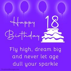 Best Happy 18th Birthday Wishes, Messages and Cards 18th Birthday Wishes Messages, Birthday Wishes For Girl, Niece Birthday Wishes, Birthday Wishes Girl, Happy 18th Birthday, Beautiful Birthday Wishes