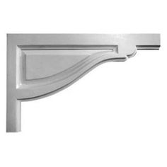 an image of a white shelf bracket