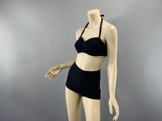 Black Fitted High-waisted Swim Shorts, Fitted Black High-waisted Swim Shorts, Vintage Fitted Halter Neck Swimwear, Fitted High-waisted Shorts For Summer, Vintage Black Swimwear For Summer, Retro Fitted Black Swimwear, Top Boy, Bra Hooks, Reception Gown