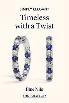 Shop Blue Nile jewelry today. Blue Nile Jewelry, Blue Nile, Jewelry Shop, Twist, Pins, Blue