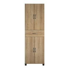 Basin 23.5 Inch Closed Storage Cabinet - Natural - N/A Storage Cabinets With Doors, Large Storage Cabinets, Concealed Storage, Storage Cabinet With Drawers, Metal Slide, Garage Storage Cabinets, Tall Cabinet, Pantry Items, Cabinet Features