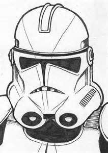 a drawing of a star wars trooper helmet