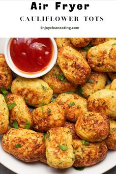 Cauliflower Tots Air Fried Vegetable Recipes, Cauliflower Tater Tots, Air Fryer Recipes Healthy Low Carb, Air Fryer Cauliflower, Cauliflower Recipes Healthy, Cauliflower Tots, Air Fryer Recipes Vegetarian, Air Fryer Recipe, Healthy Low Carb