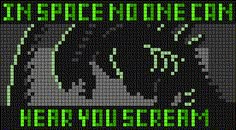 an image of a pixellated screen with the words inspec modem next to it