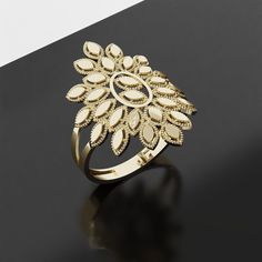 Discover the subtle yet luxurious allure of our glimmering gold bead leaf rings. Meticulously designed to embody both grace and sophistication, these rings are the ideal choice for women who appreciate genuine gold preferences. Their lightweight elegance makes them perfect for any occasion As Gohle Jewelry, I am excited to share special design rings with you Material:10K Gold, 14K Gold *Every item is made from scratch, solid gold and made to order with attention to every detail *I highly recommend going to a jeweler to get you ring sized using the the width sizing band you want to order to size your hand. If you order the wrong size it can be exchanged for the correct size but its always better to get it right the first time *It will be your responsibility to ship your ring back to us at y Elegant Gold Flower Ring For Wedding, Elegant Gold Flower Ring, Fine Jewelry Marquise Gold Rings, Elegant Gold-plated Flower Ring, Modern Gold Marquise Ring, Elegant Yellow Gold Plated Flower Ring, Leaf Rings, Beaded Leaf, Gold Jewelry Sets