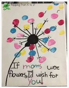 a canvas with the words if mom's were flowers wish for you on it