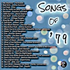 the cover art for songs of'79