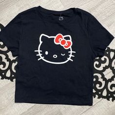 New Size Xl In Teenage Size Super Gorgeous Hello Kitty Black, Hello Kitty Coloring, Hello Kitty, Kitty, Womens Tops, Tank Tops, Women Shopping, Black, Color