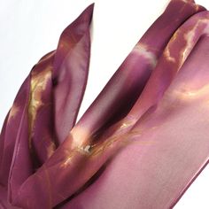 The colors in this scarf are absolutely electric! Fushia, orange, tan, brown and everything in between. Hand dyed first with metal and then painted with dyes, this process is original. Lightweight, this beautiful silk scarf is a great addition to any wardrobe! Approximately 14" x 72" Dry Clean Only Silk Chiffon Scarves, Chiffon Scarf, Hand Dyed Silk, Silk Dyeing, Silk Chiffon, Scarf Styles, Silk Scarf, Hand Dyeing, Dye