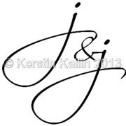 the letter j and j is inscribed in cursive handwriting