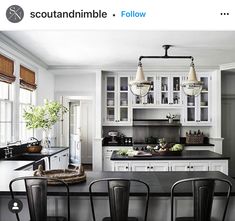 the kitchen is clean and ready to be used as a dining room or family room