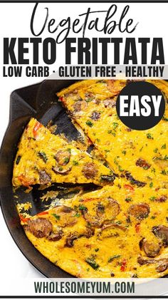 an easy keto frittata recipe with low carb and gluten free