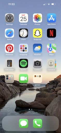 an iphone screen with various icons on it