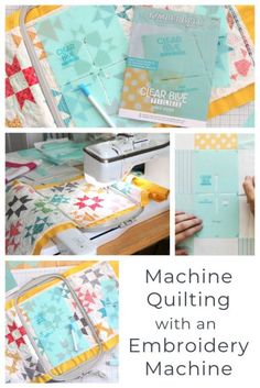 machine quilting with an embroiderry machine and instructions on how to sew