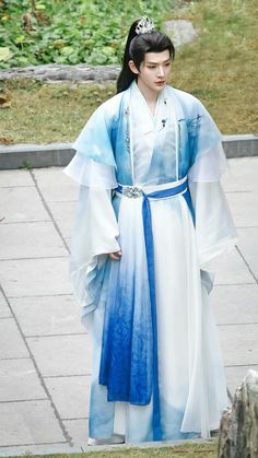 Hanfu Dress Male, Blue Hanfu Men, Hanfu Boy, Hanfu Male, Hanfu Men, Novel Characters, Traditional Chinese Dress, Hanfu Dress