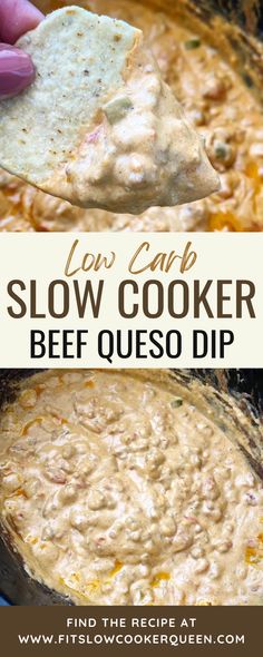 slow cooker beef quesadilla dip is the perfect appetizer to serve