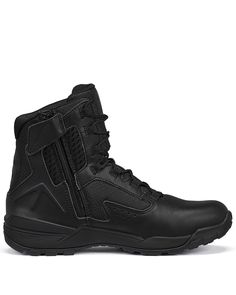 Full-grain leather. 7" lace-up boot with zipper. Round toe. Fabric lining. Cushioned footbed. Waterproof. Weather Boots, Tactical Boots, Military Boots, Loafer Sneakers, Waterproof Boots, Boots For Sale, Work Shoes, Bushcraft, Casual Boots