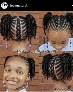 Cornrows For Little Black Girls Hair, African Hairstyles For Kids, Black Kids Braids Hairstyles, Braided Hairstyles Ideas, Kids Braids, Lil Girl Hairstyles, Kids Curly Hairstyles