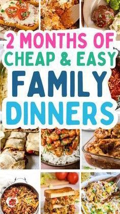 Budget Friendly Crockpot Meals Families, Cheap Dinners Ideas, Fast Simple Meals, Very Easy Meals Simple, Quick Budget Dinners, Dinner Budget Recipes, Family Dinner On A Budget, Family Of 4 Meals On A Budget, Dinner This Week Families