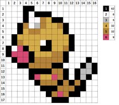 a cross stitch pattern with an image of a cat in the center and numbers on it