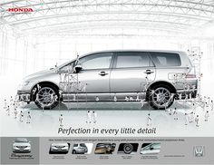 an advertisement for honda's new minivan, which is designed to look like it has