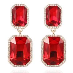 PRICES MAY VARY. ❤High Quality Material❤:The fashion rhinestone statement earrings made of sparkly crystal and gold plated metal,they are little bit heavy,nickle free,lead free and hypoallergenic. ❤Large Crystal Statement Dangle Earrings Size❤:2.2 inch(55mm) X 0.87 inch(22mm) X 1.16 oz(33g). ❤Unique Design❤:These big funky statement drop earrings looks very gorgeous,luxury and novelty.Unique geometric design can be matched with different outfits,complement different looks and make you stand out Pageant Jewelry, Earrings Fancy, Crystal Statement Earrings, Rectangular Earrings, Statement Chandeliers, Jewelry Accessories Ideas, Gold Statement Earrings, Large Crystal, Statement Drop Earrings