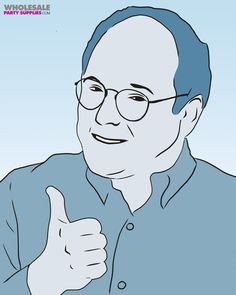 a man with glasses giving the thumbs up sign