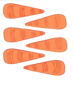 carrots are arranged in the shape of an arrow