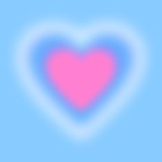 a pink heart on a blue background