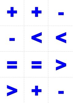 the symbols for different types of numbers are shown in blue on white paper, which is also