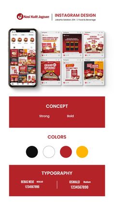 the menu design is designed to look like it has been made with red and yellow colors