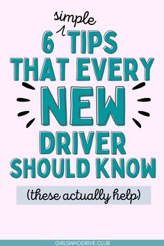 6 simple tips that every new driver should know (these actually help) Post from girlswhodrive.club New Driver Tips, How To Drive, Winter Driving Tips, Driving Class, Safe Driving Tips, Drivers Test, Student Driver, Bad Drivers