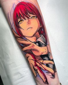 Makima tattoo tatuaggio chainsaw man manga anime lovers anime color Makima Tattoo, Chainsaw Man Manga, Tattoo Hand, Fairy Tattoo, Hand Tattoo, Chainsaw Man, Chainsaw, Hand Tattoos