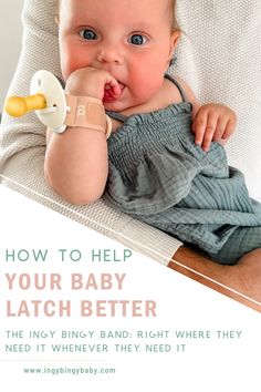 a baby laying on top of a couch with a pacifier in it's mouth