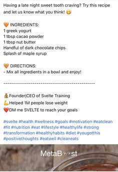 Metaboosting Diet, Meridith Shirk, Metaboost Recipes, Svelte Recipes, Metabolic Flush, Metabolic Eating, Meta Boost