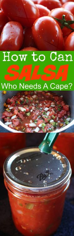 how to can salsa fresh? who needs a caper? with tomatoes in the background