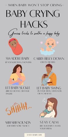 the baby crying hacks info sheet