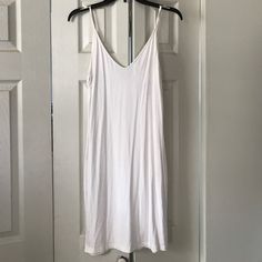 White Dress Never Been Worn Bought To Wear When I Was Pregnant White V-neck Mini Dress For Loungewear, White Summer Midi Dress For Loungewear, Summer White Midi Dress For Loungewear, White Sundress For Loungewear, Foreign Exchange, Colorful Dresses, White Dress, Color White, Mini Dress