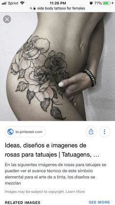 a woman's stomach with flowers on it and the words, tattoo removals