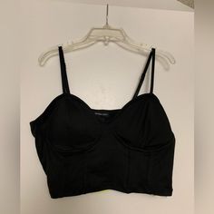 Cropped Corset Tank In Black By Streetwear Society (Originally Bought From Charlotte Russe). Junior's Xl. Ask For Dimensions. New With Tags. 92% Polyester, 8% Spandex. Black Cotton Bra Friendly Crop Top, Black Cotton Crop Top Bra Friendly, Black Cotton Bra-friendly Crop Top, Bra Friendly Black Cotton Crop Top, Black Crop Top With Bust Support, Black Fitted Underwire Crop Top, Black Stretch Underwire Tops, Black Underwire Top For Night Out, Black Underwire Crop Top For Night Out