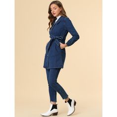 This dress is cut from denim and detailed with double-breasted and a belted waist. This denim dress is made of 75% cotton, it's stretchy. It has its unique style. The lovely jeans dress also can be a coat. Team this jean dress with chunky boots and a shoulder bag to complete your outfit of the day. It is classy, chic, and perfect for everyday wear, and work, as well as for going out. Denim is the new back! Grab the latest denim dress trends and enjoy the smartest casual look in this fall! Maxi Bodycon Dress, Denim Maxi Dress, Denim Midi Dress, Jean Dress, Belt Dress, Ballet Dress, Women Halter, Denim Shirt Dress, Short Sleeve Mini Dress