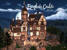 Bloxburg Fairytale House, The Sims 4 Castle No Cc, Sims 4 Castle Base Game, Blocksburg Castle, Mini Castle Bloxburg, Sims Castle Layout, Bloxburg Victorian Castle, Sims 4 Medieval Castle, Sims4 Castle