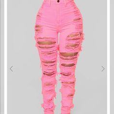 Very Cute . No Longer Sold At Fashion Nova . New With Tags Ripped Bottoms For Spring Party, Ugly Fashion, Scene Queen, Scene Queens, Pink Friday, Jeans Fashion, Fashion Nova Jeans, Back To School Outfits, Jeans Color