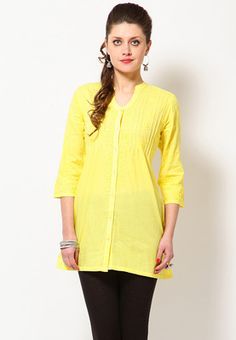 Yellow Kurti #MyYDHDLook Yellow Kurti, Tunic Tops, Online Shop, India, Range, Yellow, Free Shipping